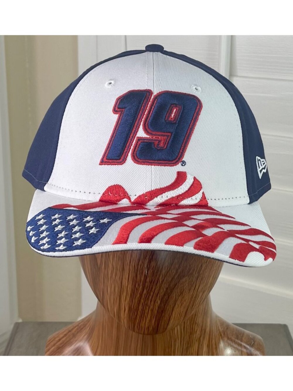 New Era 9Forty Martin Truex Jr. #19 Embroidered American Flag Snapback Hat - NWT